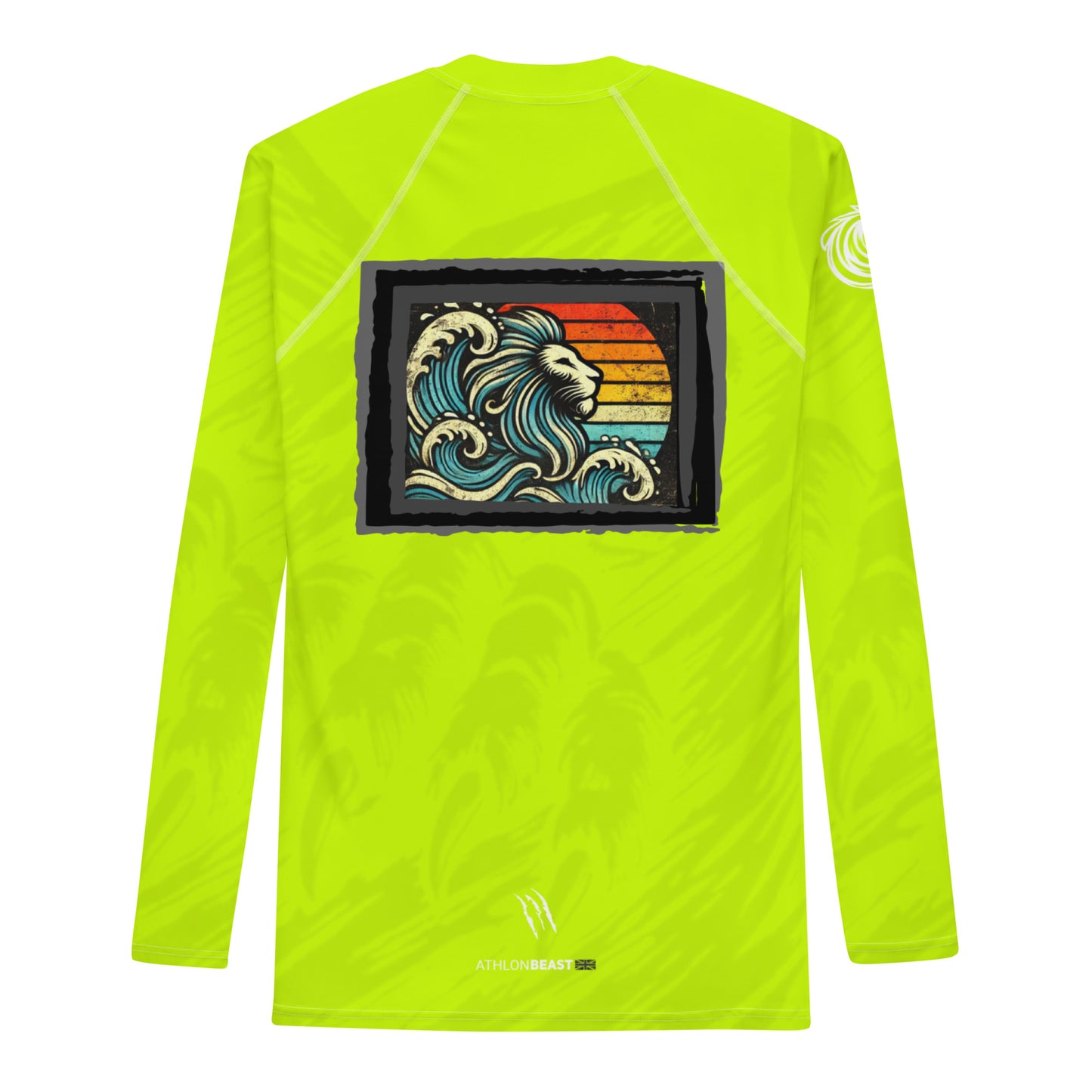 LION Florescent Yellow Men's Rash Guard