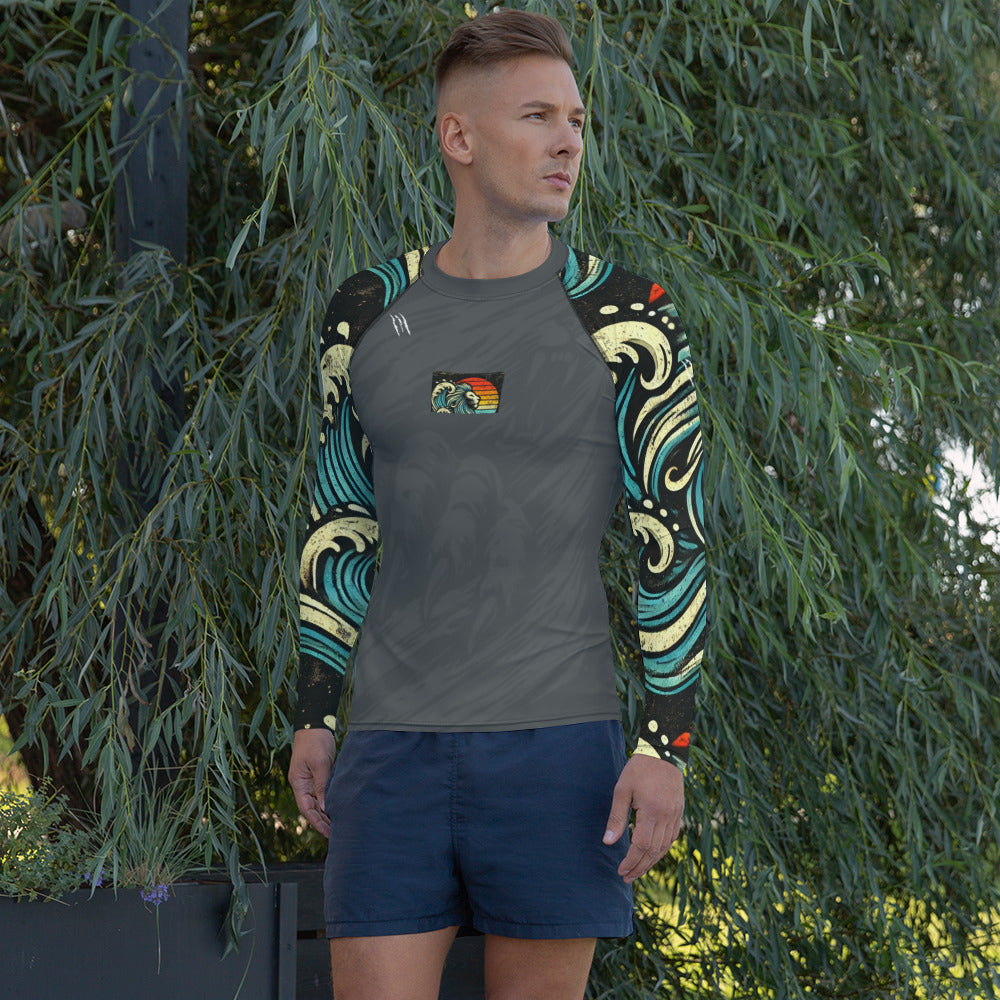 LION Sleeve Cracked Pepper Men's Rash Guard