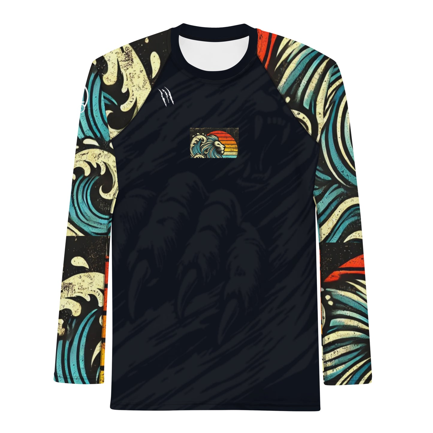 LION Sleeve MIDNIGHT BLACK Men's Rash Guard