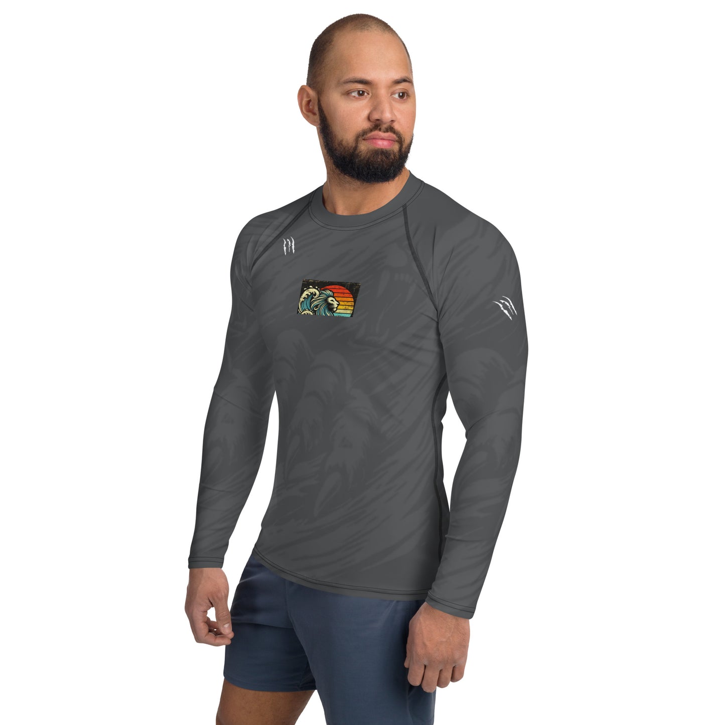 LION Cracked Pepper Men's Rash Guard