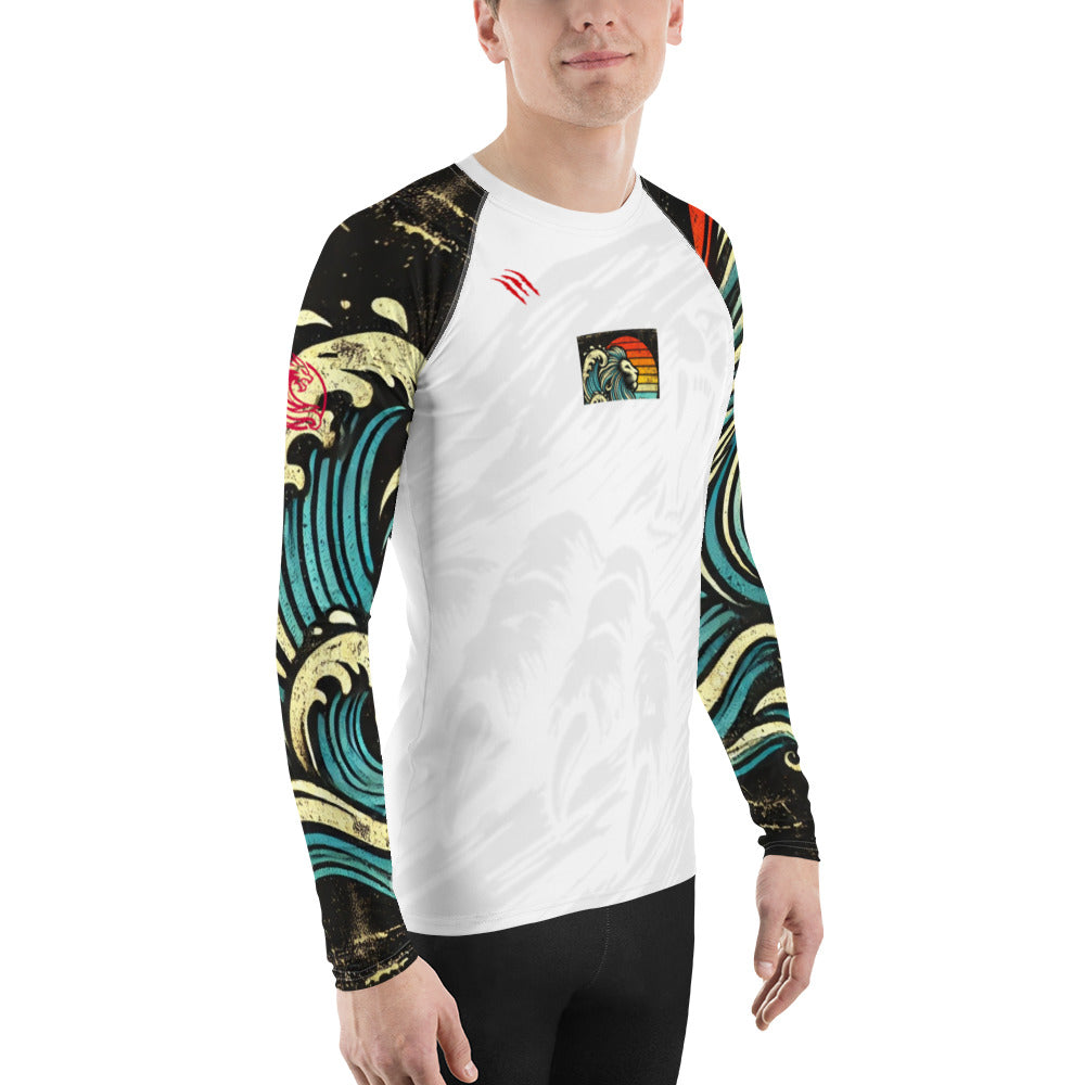 White Lion Sleeve Men's Rash Guard | UPF 50+