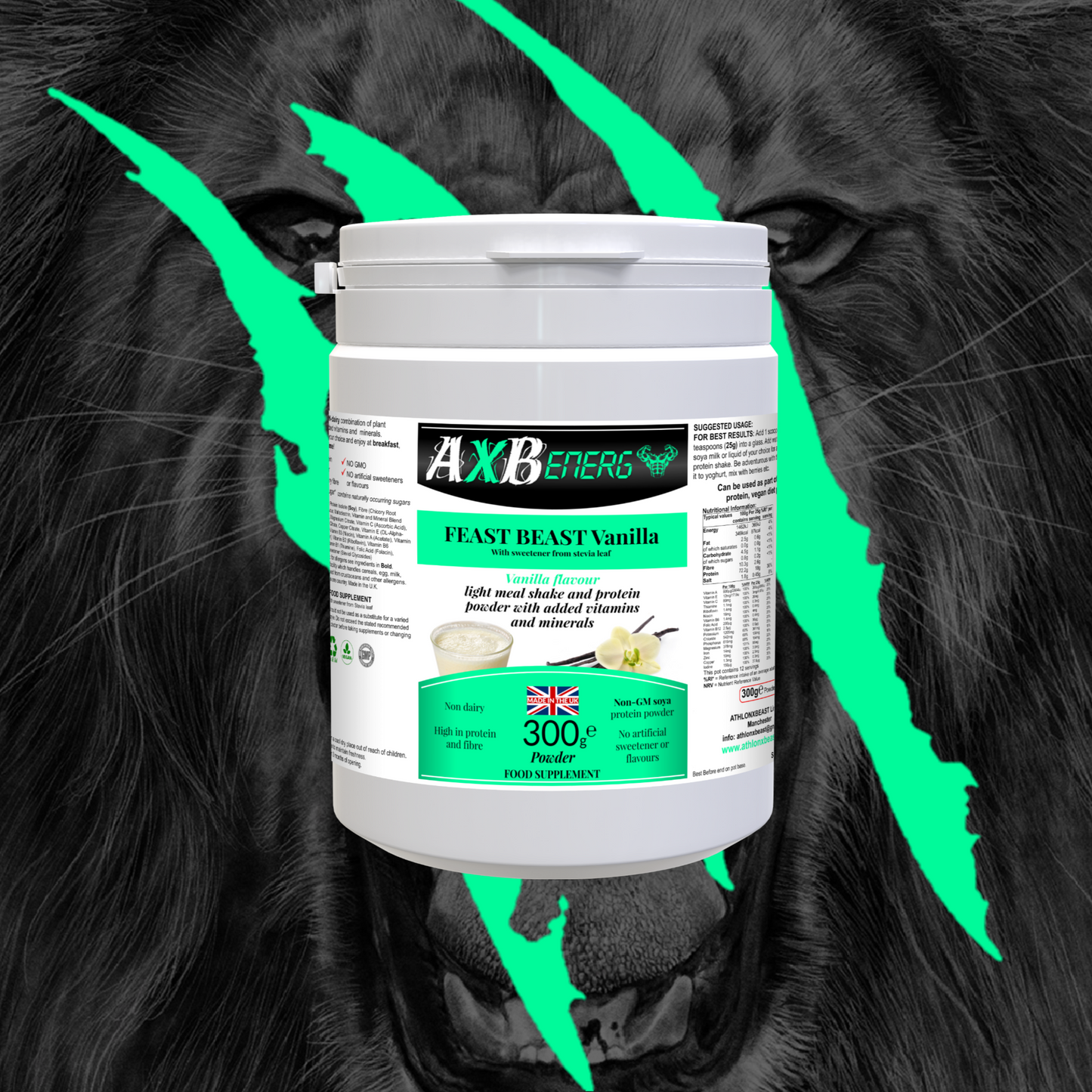 FEAST BEAST VANILLA - PROTEIN & MEAL SHAKE: 300g POWDER