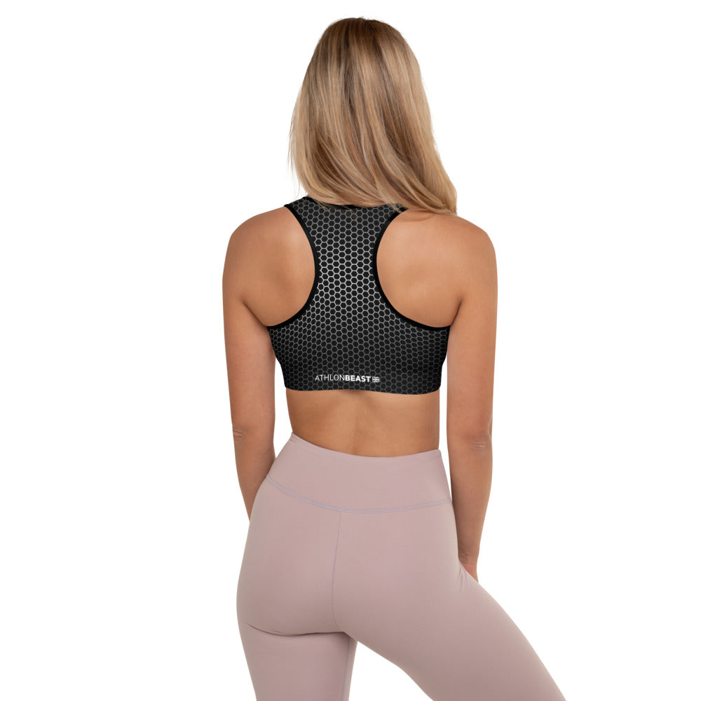 VORTEX BLACK Padded Sports Bra