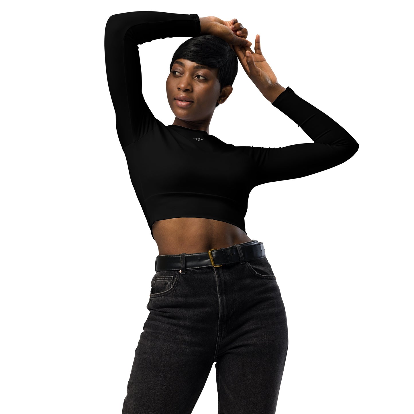 LIVE LOVE LEAD Basics Recycled long-sleeve crop top