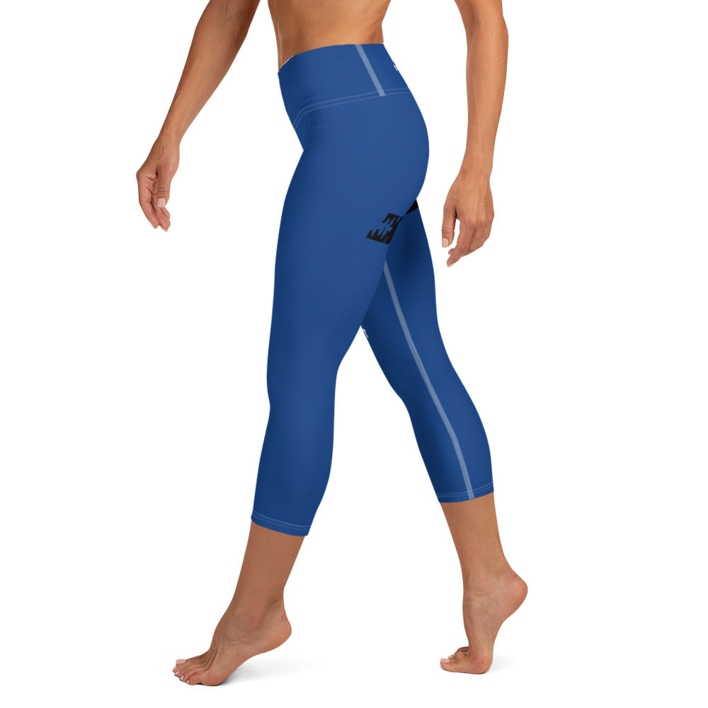 AxT Blue Yoga Capri Leggings