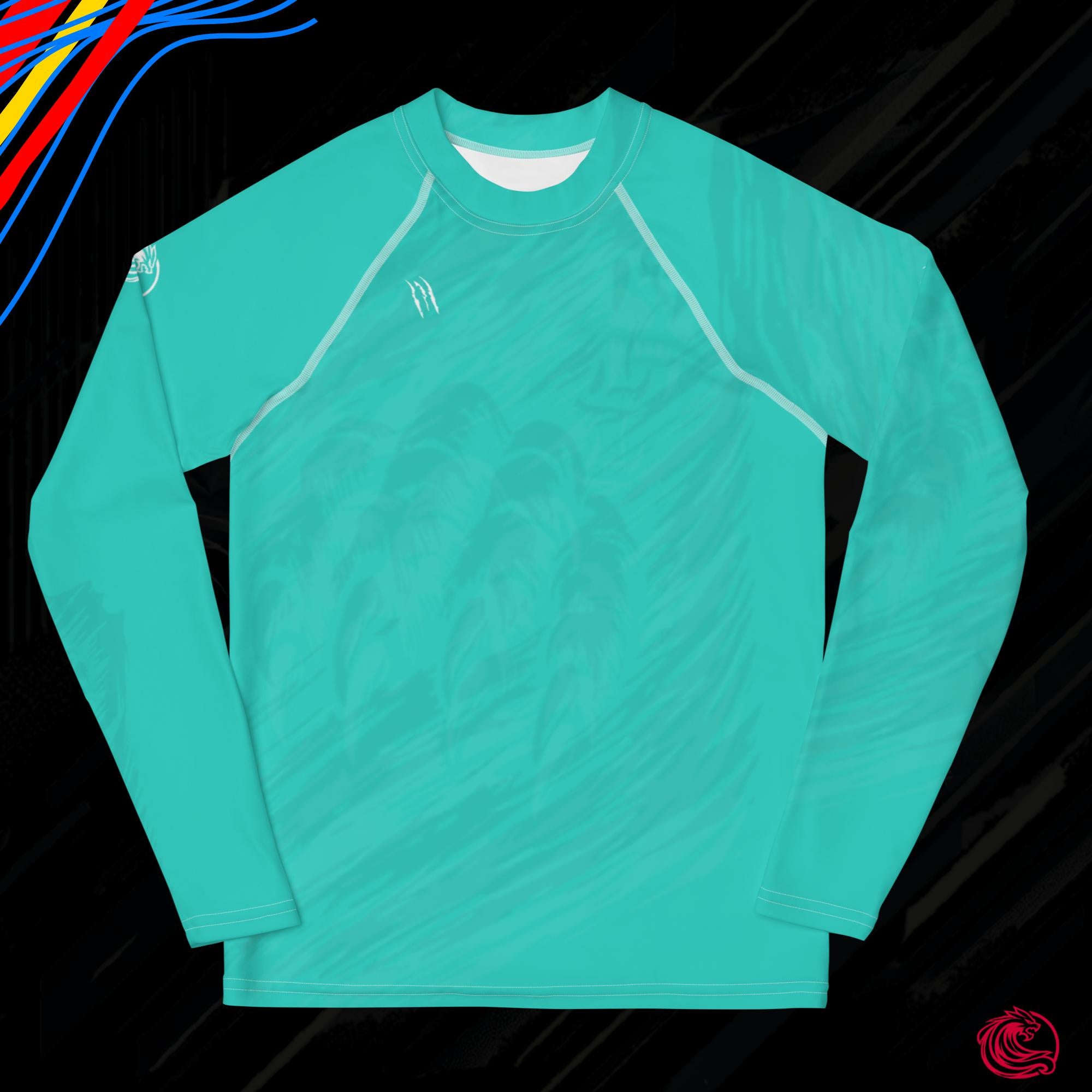 RIP Turquoise Blue Youth Rash Guard – UPF 50+ Protection for Active Ki ...