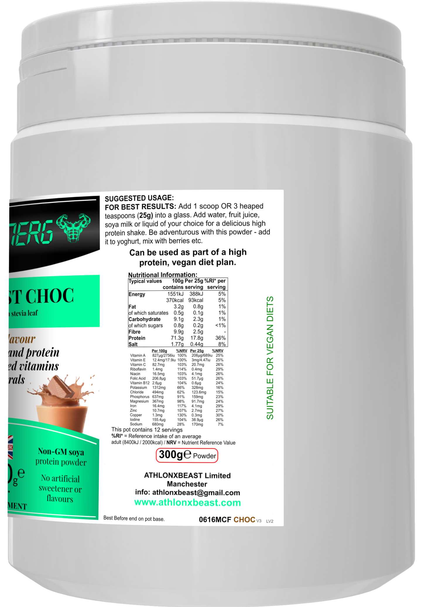 FEAST BEAST CHOCOLATE - PROTEIN & MEAL SHAKE: 300g POWDER