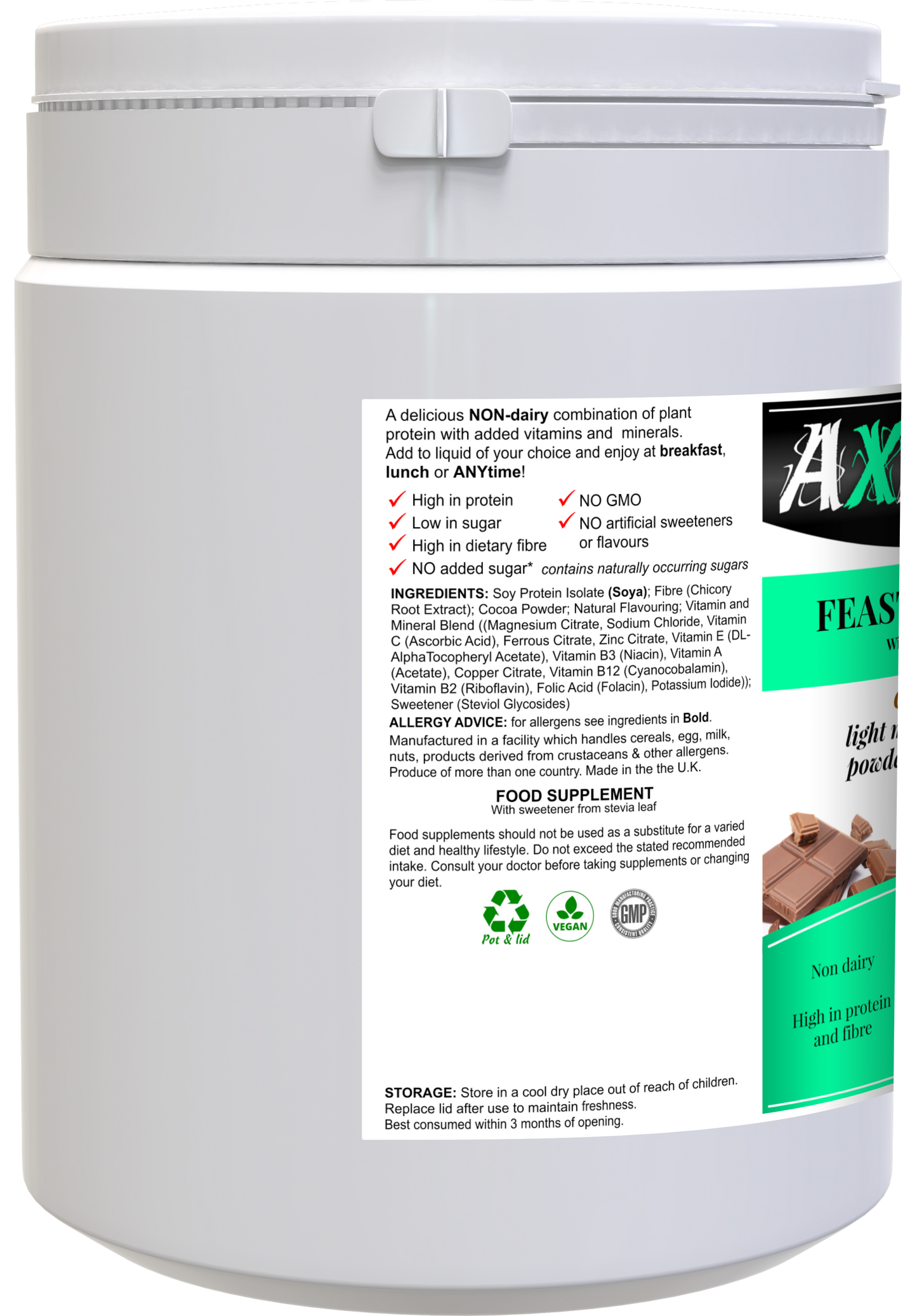 FEAST BEAST CHOCOLATE - PROTEIN & MEAL SHAKE: 300g POWDER