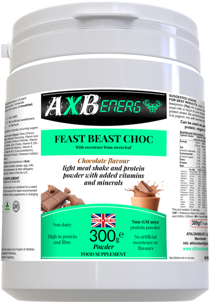 FEAST BEAST CHOCOLATE - PROTEIN & MEAL SHAKE: 300g POWDER