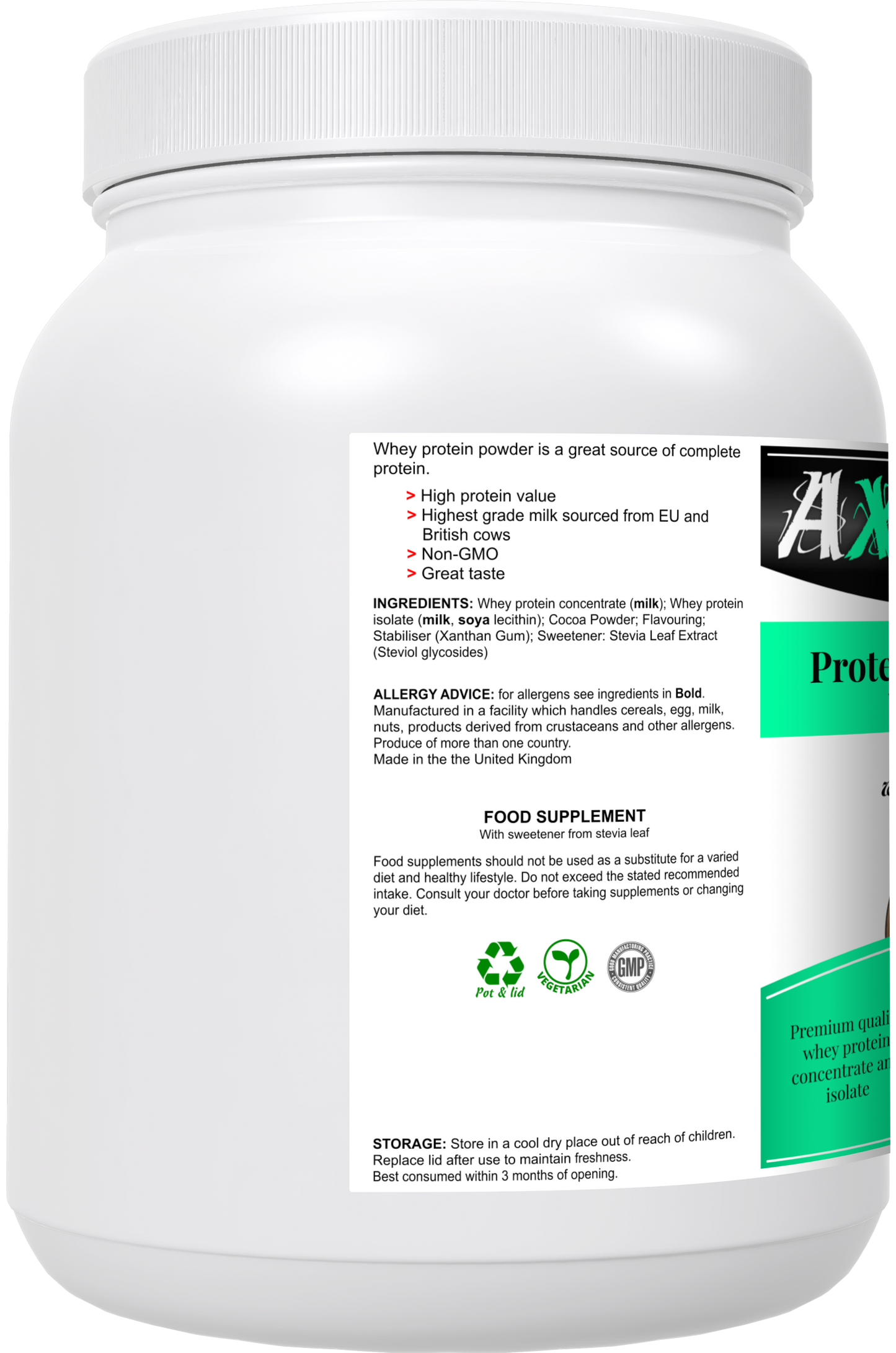 2 Month Supply of AXB Energy Chocolate Protein Powder for Optimal Workout Recovery and Performance - The Ultimate Gym Protein Supply Drop