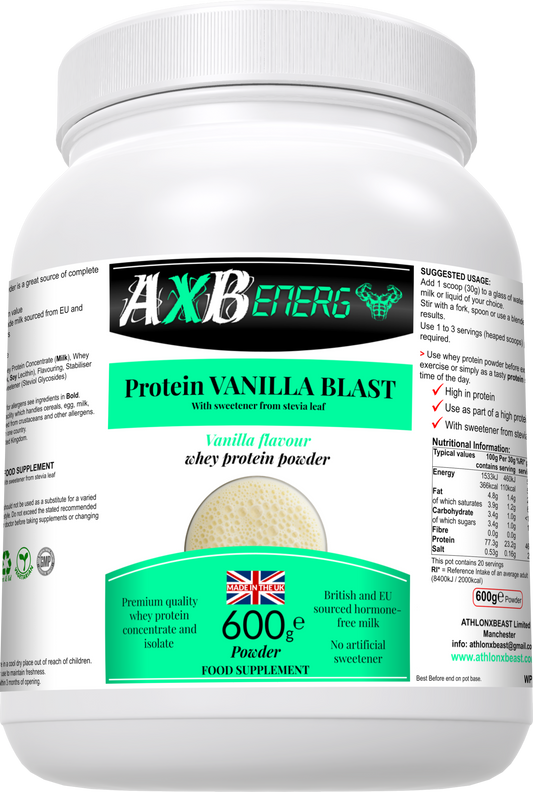 PROTEIN VANILLA BLAST FROM WHEY CONCENTRATE AND ISOLATE: 600G POWDER